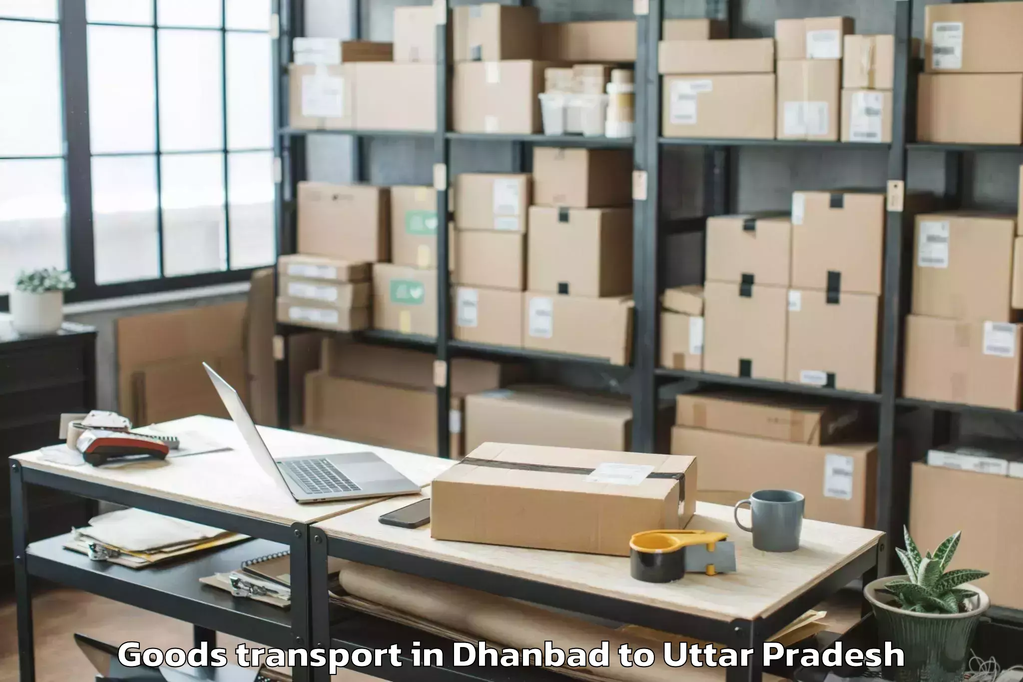 Easy Dhanbad to Unnao Goods Transport Booking